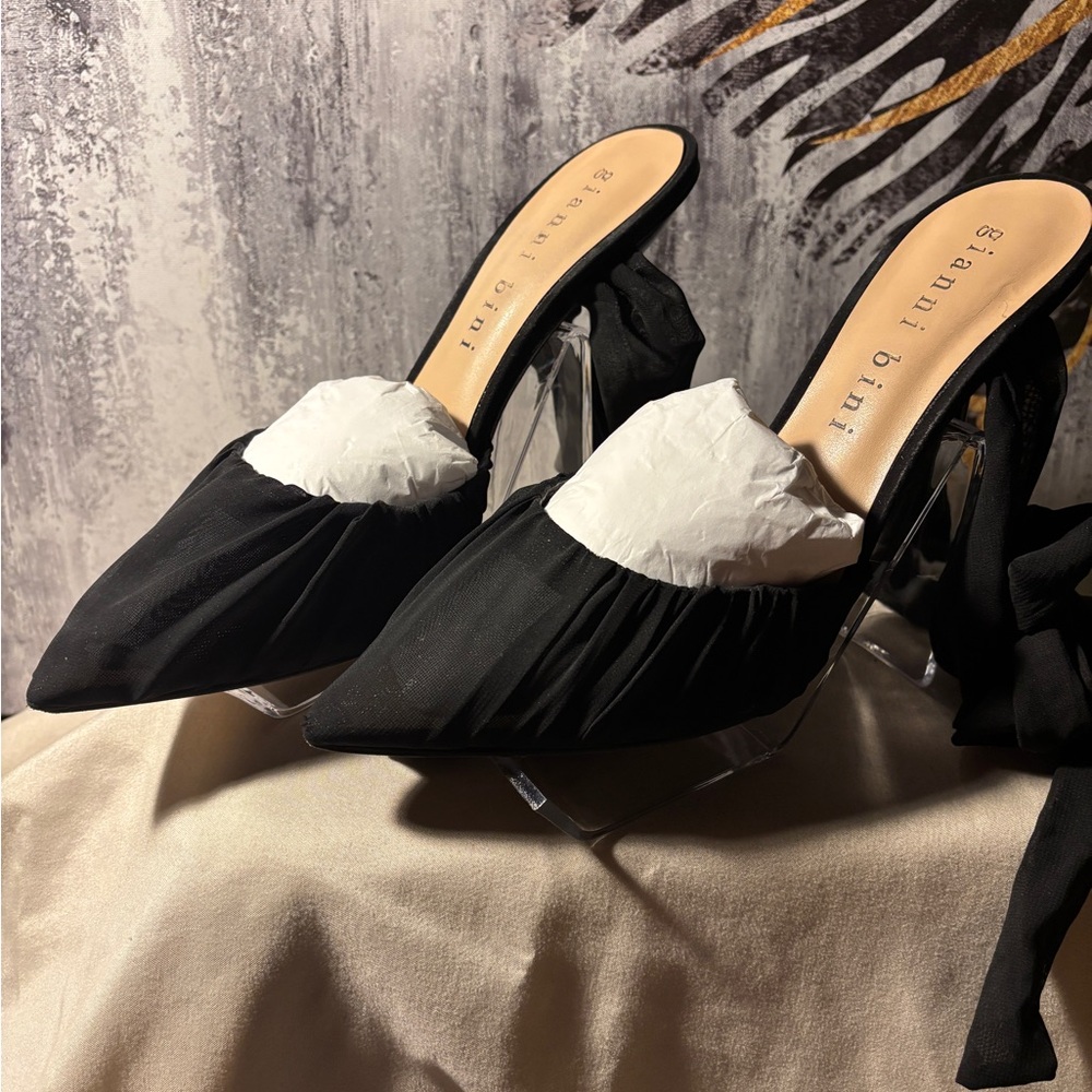 Gianni Bini Black Strappy Heels - Picture 4 of 9